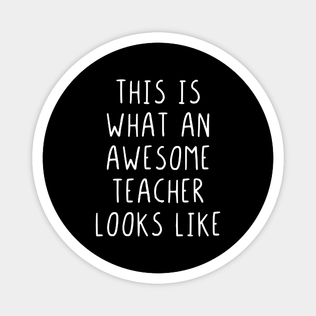 This is what an awesome teacher looks like Magnet by StraightDesigns